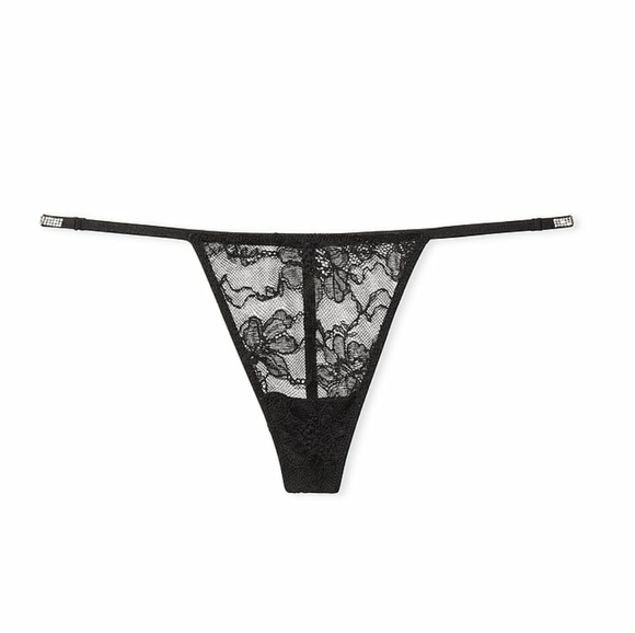 🐈‍⬛️Victoria's Secret Very Sexy Shine Strap Lace V-String Large *NEW*🐈‍⬛️ - Picture 3 of 5